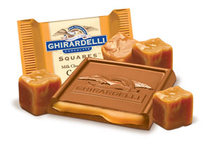 Photo of Ghiradelli's Chocolate Squares with Caramel Filling